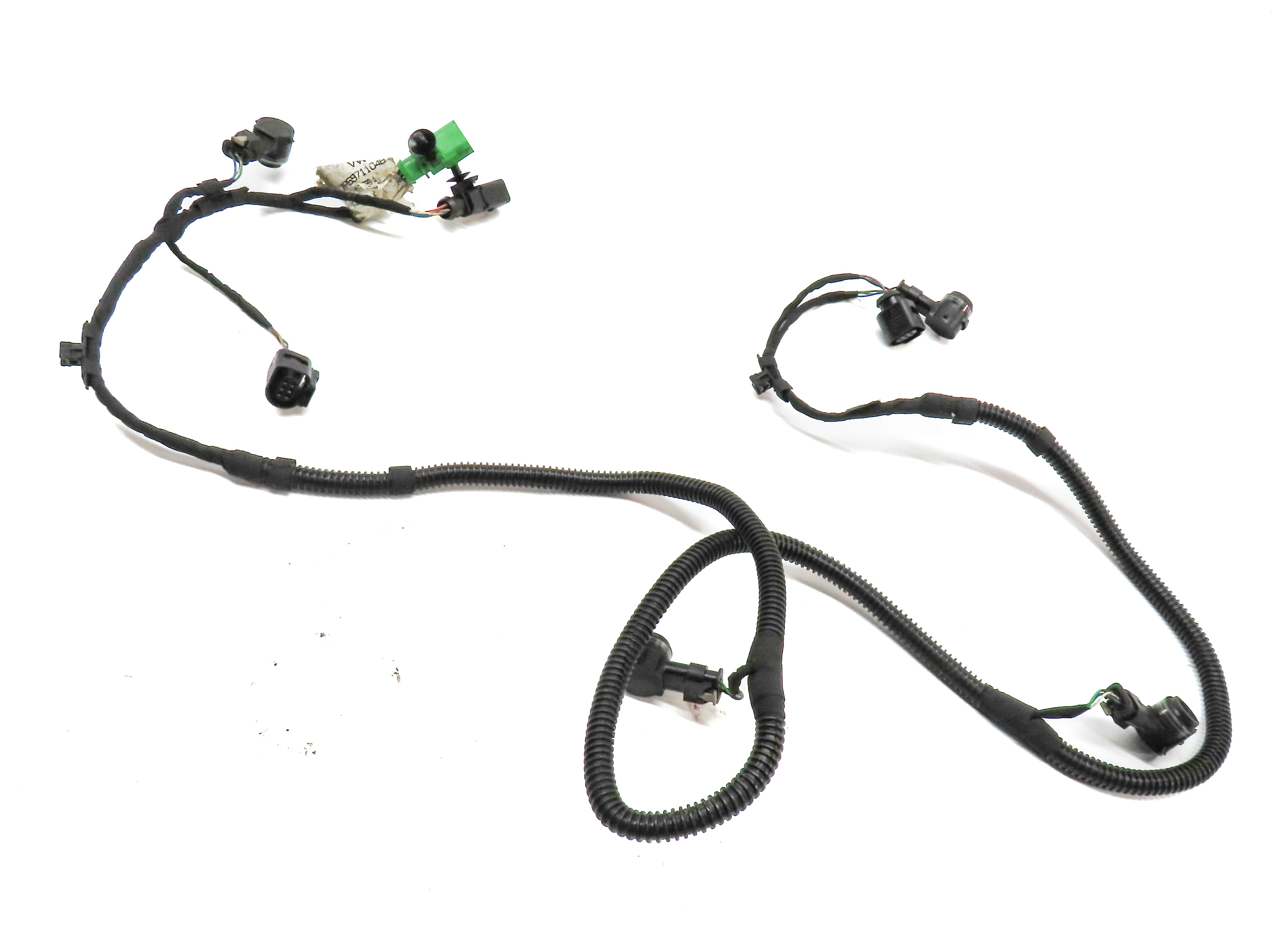 2015 PORSCHE CAYENNE (958) REAR PDC PARK SENSOR SET w/ HARNESS (Black) — exact item pictured
